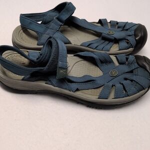 Keen Mens Navy/Black Newport H2 Strappy Close-toed Sport Sandals Size 9.5